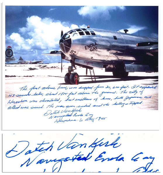 Dutch Van Kirk on the Hiroshima Mission: ...The city of Hiroshima was devastated, but...the war soon ended and the killing stopped...